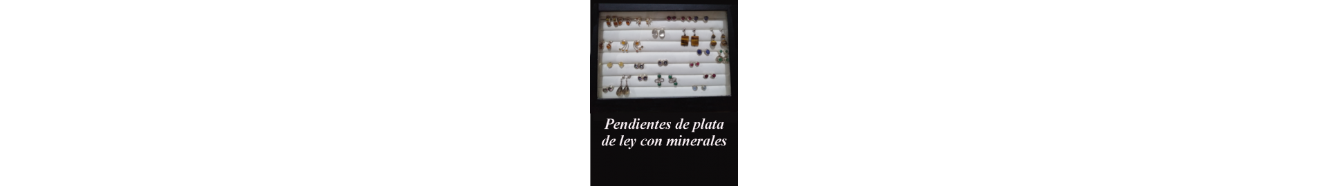 Pendientes  de plata con minerales